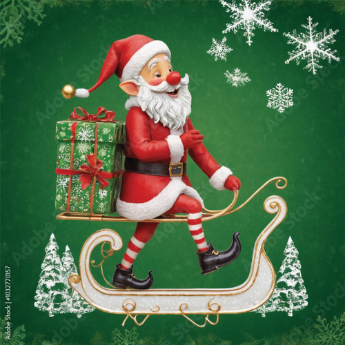 Merry Christmas background with Christmas element and Vector illustration
