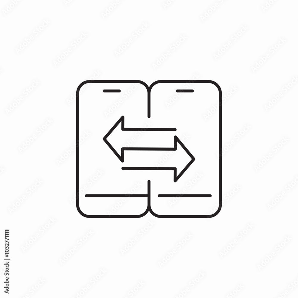 synchronization phones icon sign vector synchronization phones icon sign vector