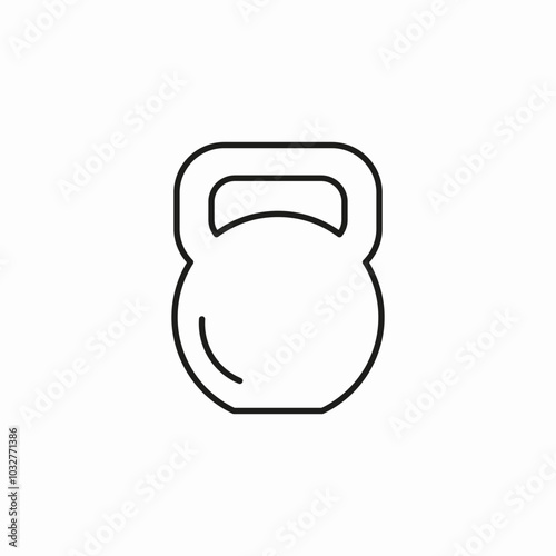 weight kettlebell icon sign vector