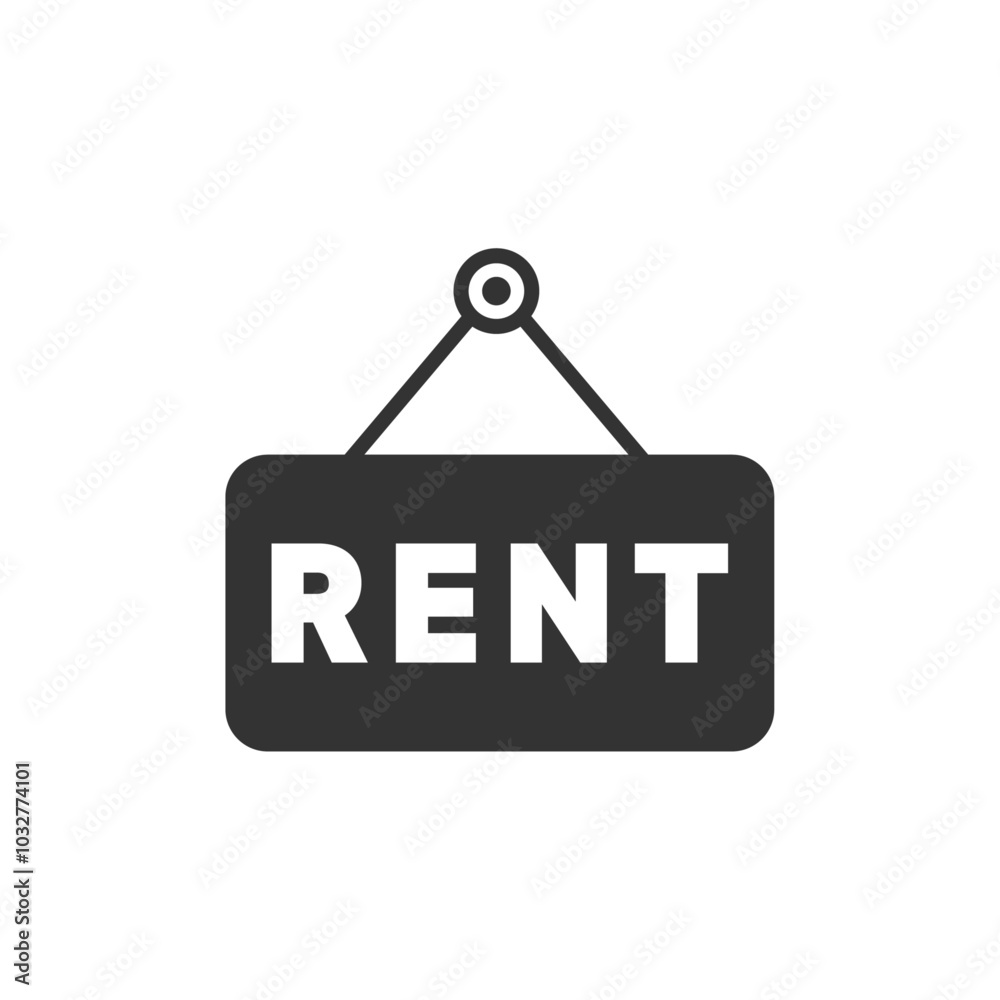 Rent sign icon. Placard symbol modern, simple, vector, icon for website design, mobile app, ui. Vector Illustration Rent sign icon. Placard symbol modern, simple, vector, icon for website design, mobile app, ui. Vector Illustration