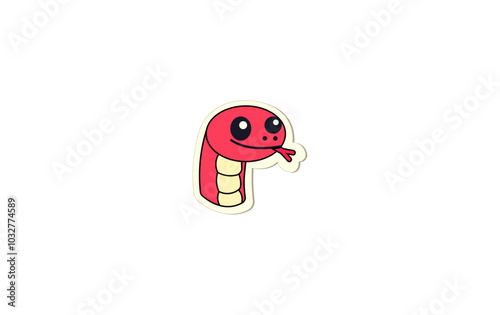 Vector illustration of cartoon snake for logos and banners in the year of the snake