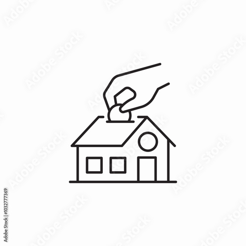 assistance rental property icon sign vector