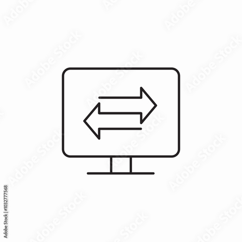 data transfer icon sign vector