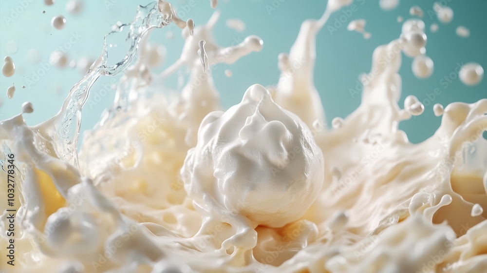 Levitating Burrata Cheese in High Resolution Studio Photography with White Lighting on Pastel Background - Perfect for Banner Design Levitating Burrata Cheese in High Resolution Studio Photography with White Lighting on Pastel Background - Perfect for Banner Design