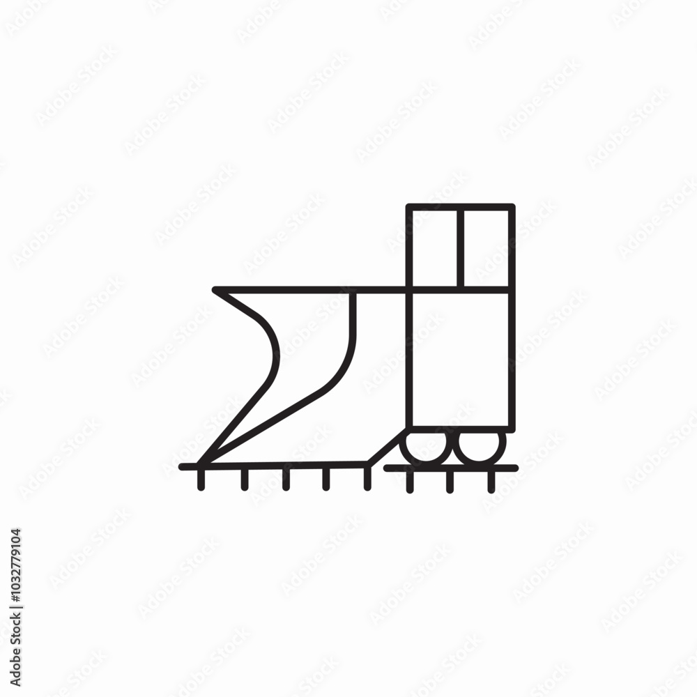 railroad snow icon sign vector railroad snow icon sign vector