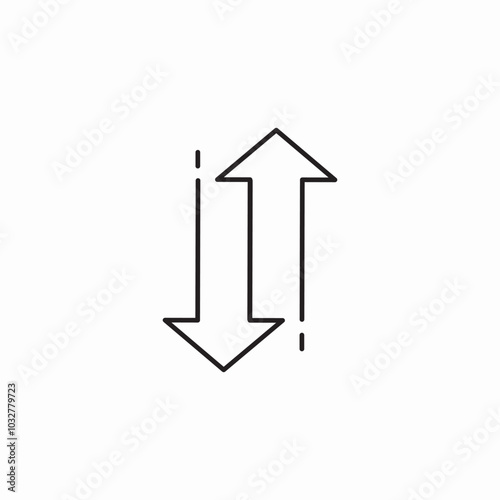 up and down icon sign vector
