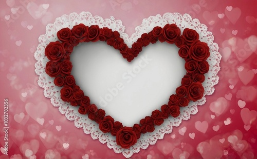 heart, valentine background with blank space for copy