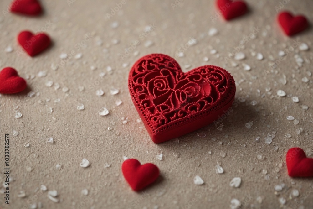 Fototapeta premium hearts valentine's day background with copy space