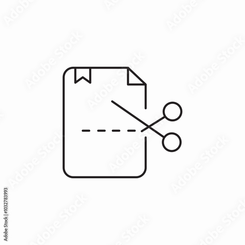 cut line icon sign vector