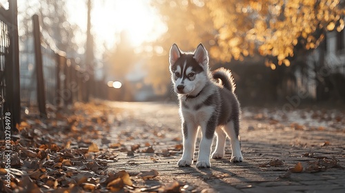 close up husky dog. Selective focus photo