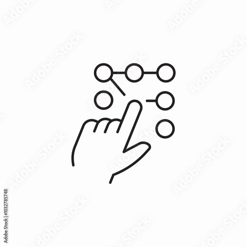 pattern unlock icon sign vector