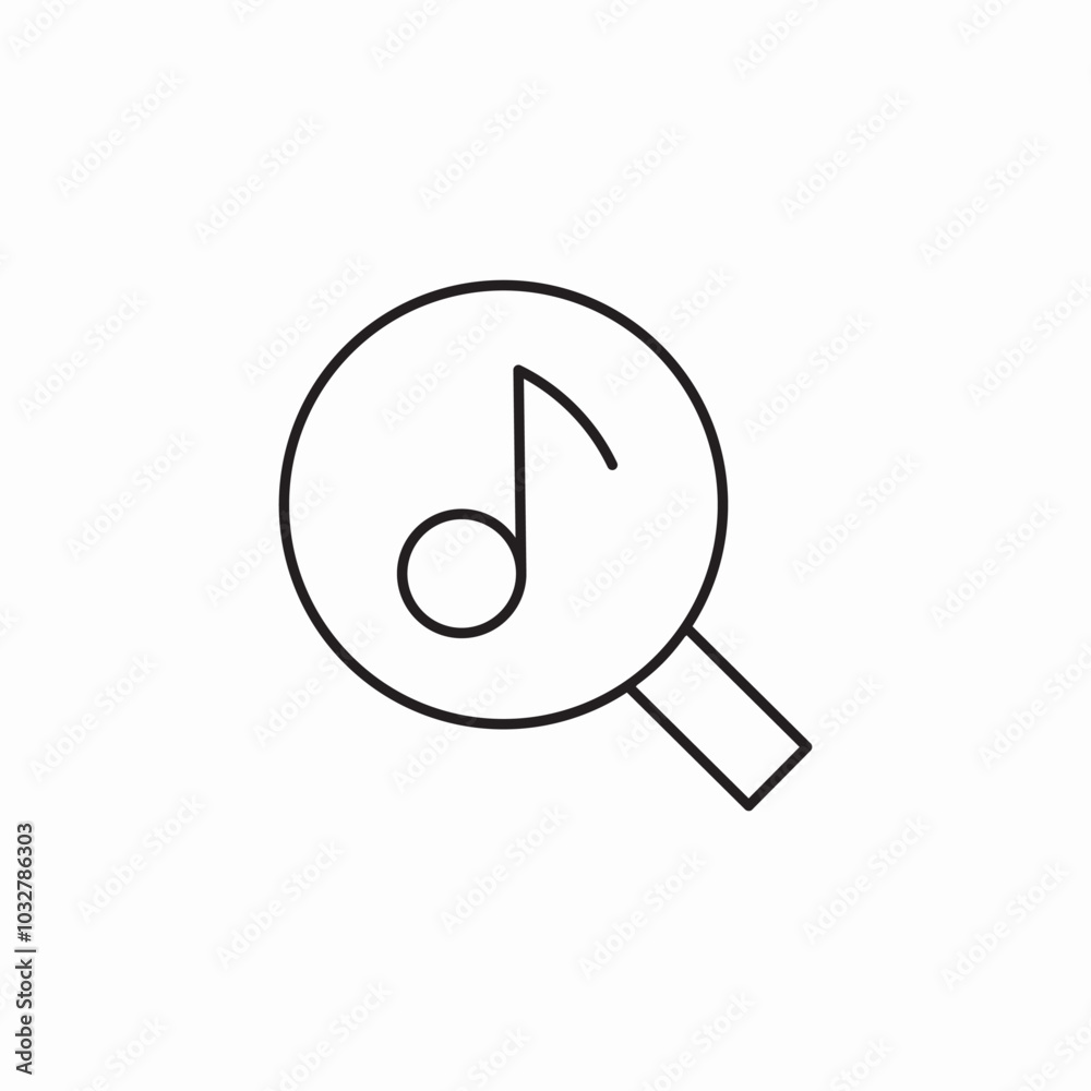 search music icon sign vector search music icon sign vector