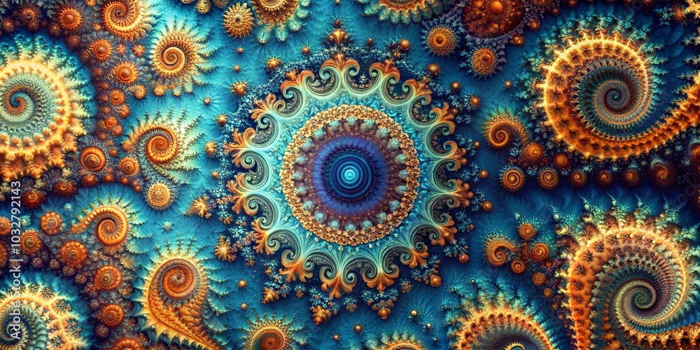 Abstract Fractal Design in Vibrant Colors, Depicting Complex Digital Patterns and Advanced Technology Visualization Abstract Fractal Design in Vibrant Colors, Depicting Complex Digital Patterns and Advanced Technology Visualization