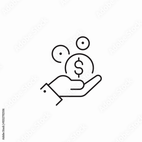 care support hand icon sign vector