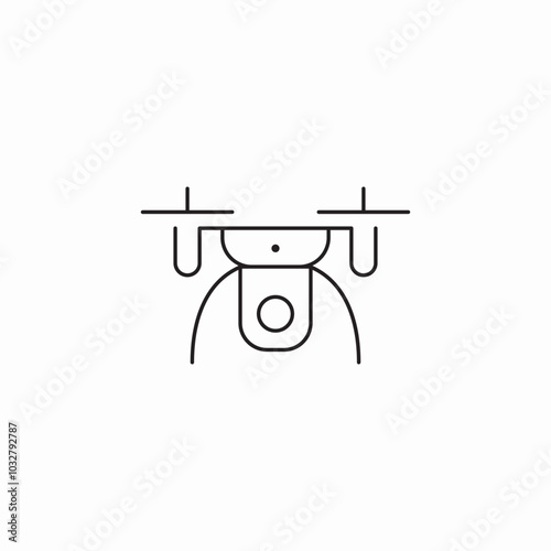 drone camera icon sign vector