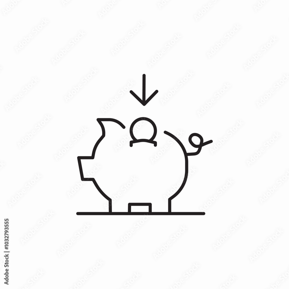 piggy bank icon sign vector piggy bank icon sign vector