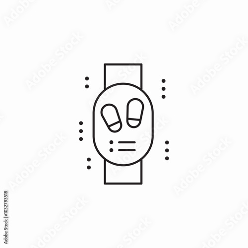 pedometer bracelet icon sign vector