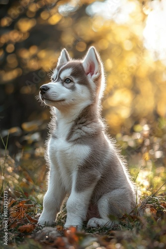 close up husky dog. Selective focus photo