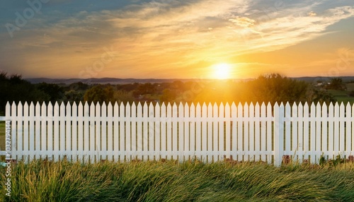 white fence on the field