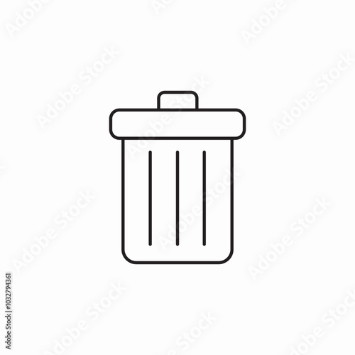 trash can icon sign vector