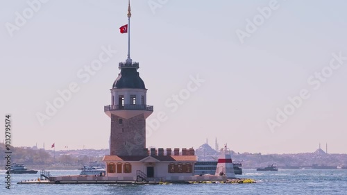 Maiden's Tower and Istanbul Skyline in Perfect Harmony