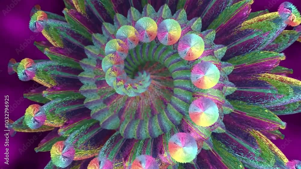 A vibrant 3D abstract swirl of color and texture, creating a mesmerizing and colorful floral pattern. A vibrant 3D abstract swirl of color and texture, creating a mesmerizing and colorful floral pattern.