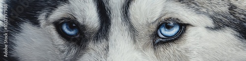 close up husky dog. Selective focus