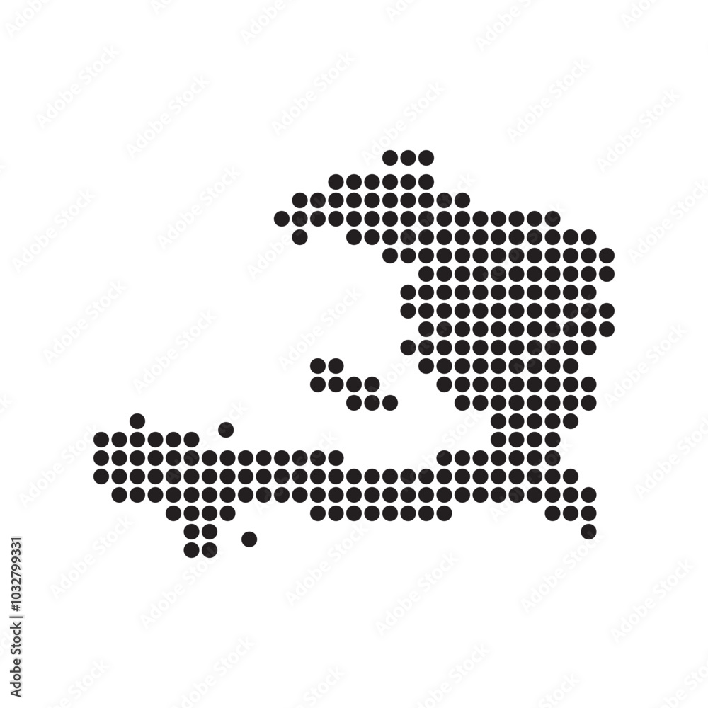 Fototapeta premium Haiti Map Illustration Icon