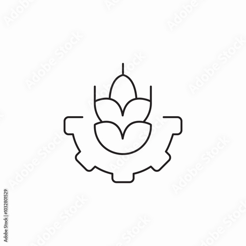 smart agronomist system icon sign vector