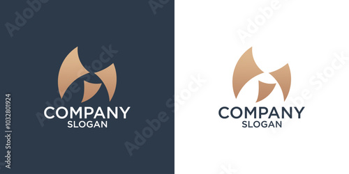 collection of initials letter m abstract monogram logo design vector