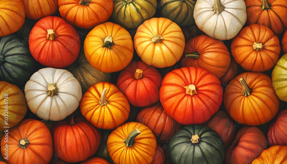 Seamless and colorful pumpkins Seamless and colorful pumpkins