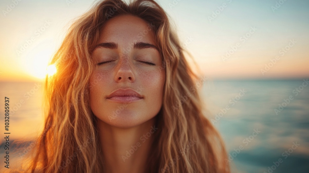 Young woman practicing yoga on the beach at sunrise, highlighting mindfulness, wellness, and connection to nature Young woman practicing yoga on the beach at sunrise, highlighting mindfulness, wellness, and connection to nature