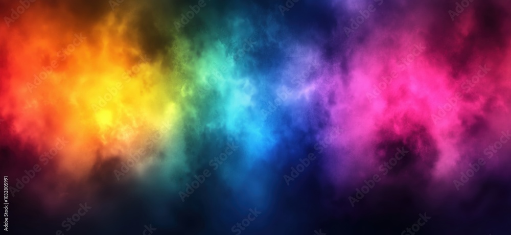 Naklejka premium Vibrant abstract gradient with soft hues creating a mesmerizing colorful effect. Generative AI