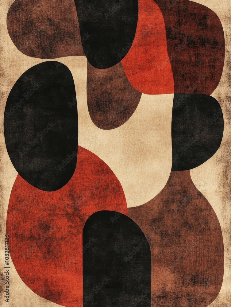 A vibrant arrangement of various organic shapes and colors creates an engaging abstract design that captures attention A vibrant arrangement of various organic shapes and colors creates an engaging abstract design that captures attention