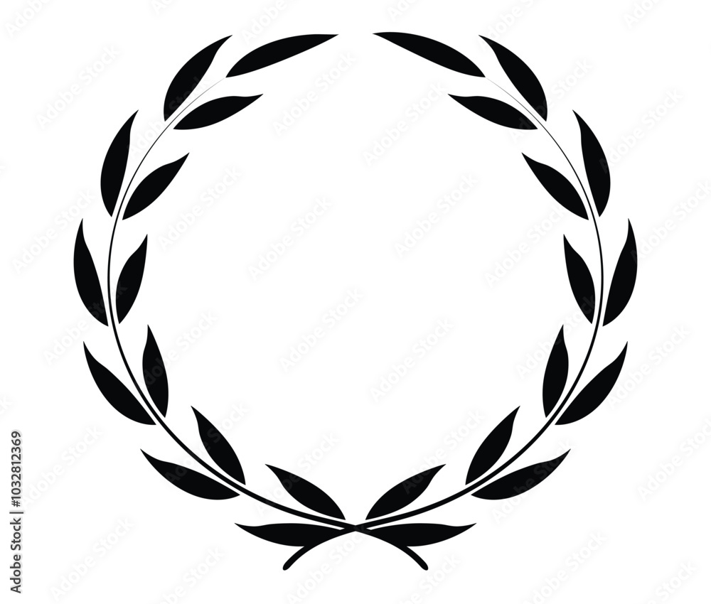 Leaf circular vector logo design Leaf circular vector logo design