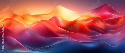 Abstract waves of color in vibrant gradients suggest movement and fluidity.