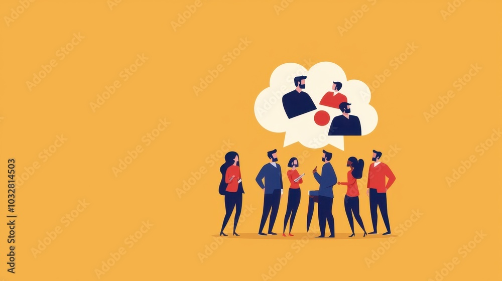 Team Building Collaboration Brainstorming Meeting Ideas Illustration Team Building Collaboration Brainstorming Meeting Ideas Illustration