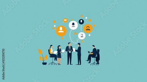 Business Team Collaboration Communication Network Concept
