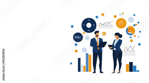 Business People Analyzing Data Charts Graphs and Statistics