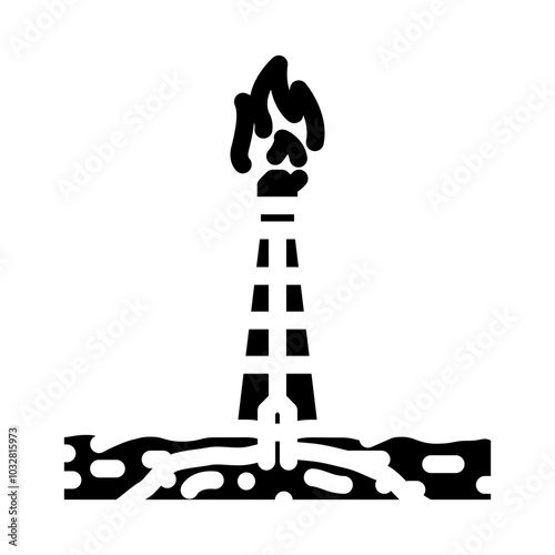 natural gas oil industry glyph icon vector. natural gas oil industry sign. isolated symbol illustration