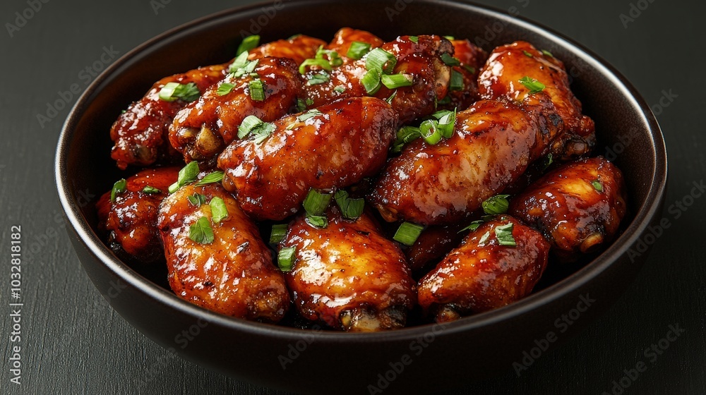 Savory Buffalo Wings Arranged in a Circular Pattern from Top-Down View, Emphasizing Elegant Curves Savory Buffalo Wings Arranged in a Circular Pattern from Top-Down View, Emphasizing Elegant Curves