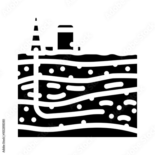 shale oil industry glyph icon vector. shale oil industry sign. isolated symbol illustration