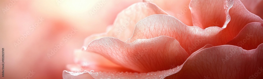 Close up of a pink flower with water droplets