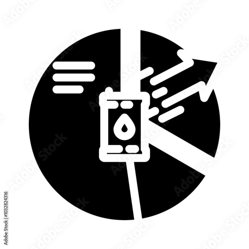 export oil industry glyph icon vector. export oil industry sign. isolated symbol illustration