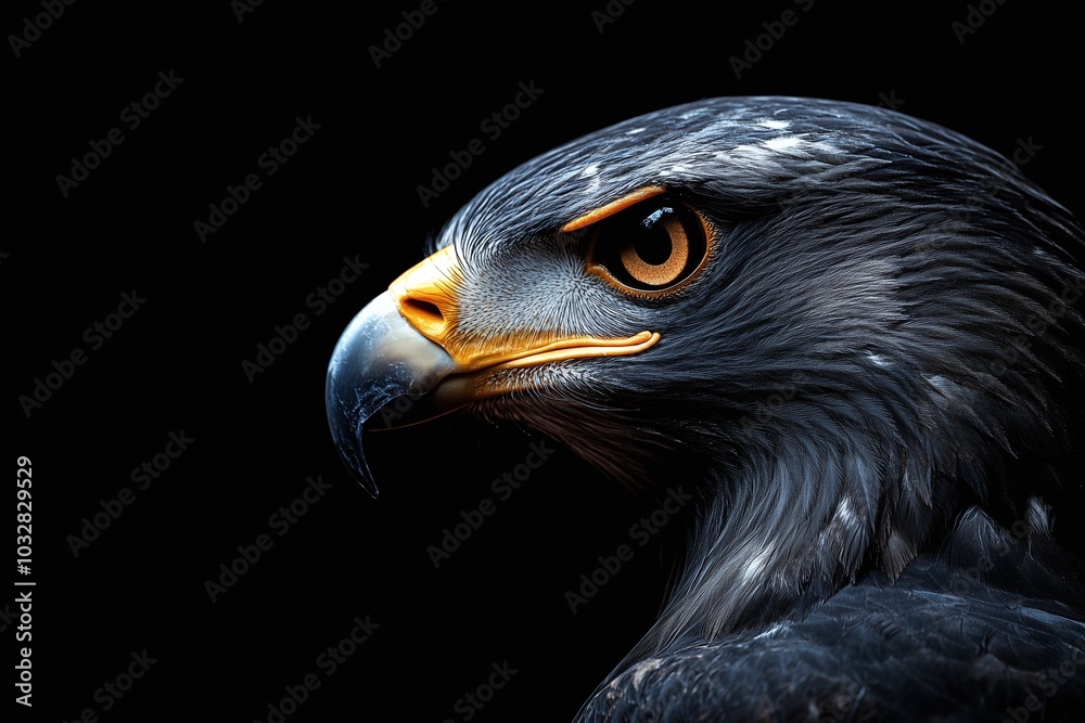 Fototapeta premium Silent Sentinel: Eagle Captured in Striking Detail