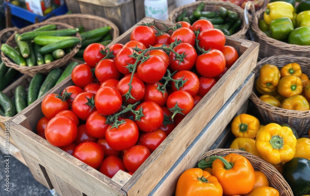 Tomato Harvest at the Local Farmers Market Tomato Harvest at the Local Farmers Market