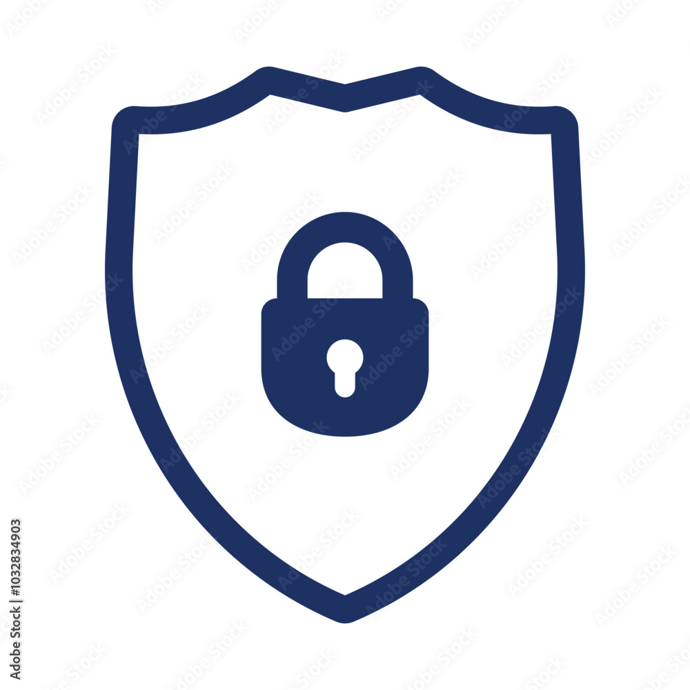 Shield padlock icon. Protective shield sign digital security with the image of a padlock. Secure internet. Shield padlock icon. Protective shield sign digital security with the image of a padlock. Secure internet.