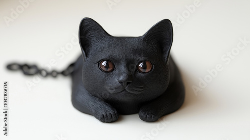 A black cat charm necklace