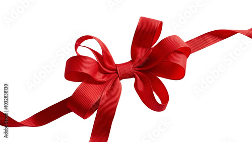 red ribbon bow transparent PNG photo