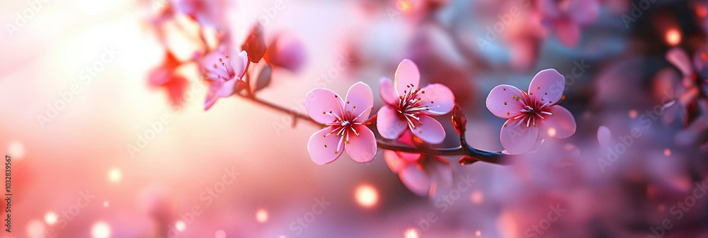 Naklejka premium spring equinox banner concept